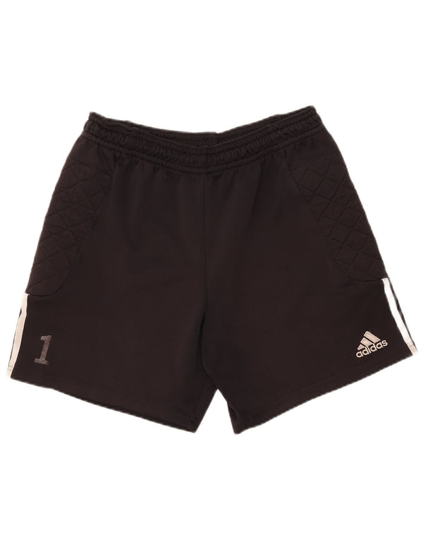 Pantaloncini sportivi Adidas Climalite da uomo in poliestere a righe nere medie