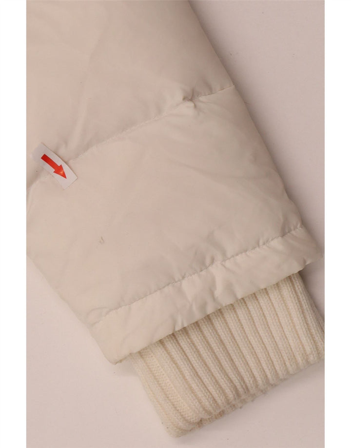 Giacca imbottita con cappuccio da donna Phard UK 14 nylon bianco medio