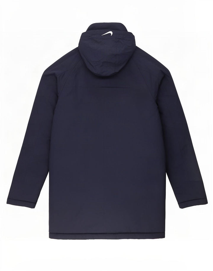 Cappotto imbottito con cappuccio Nike da uomo UK 40 grande poliestere blu navy