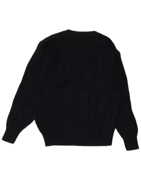 CONTE OF FLORENCE Maglione da donna con scollo a V UK 10 piccolo blu navy