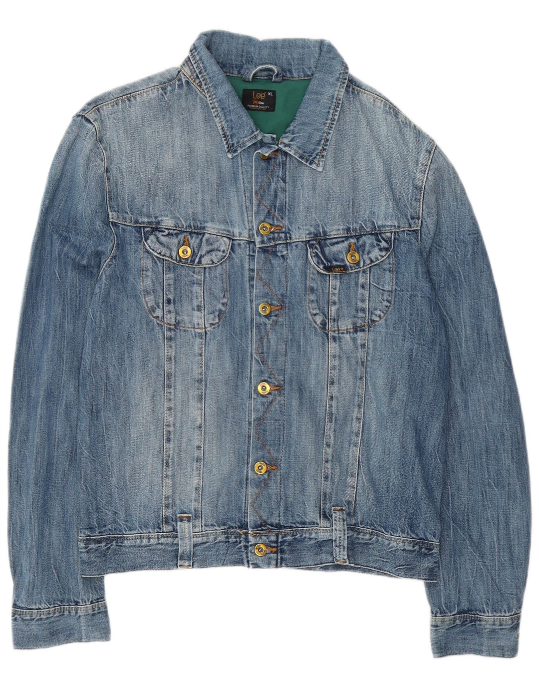 Giacca di jeans slim da uomo Lee UK 42 XL cotone blu