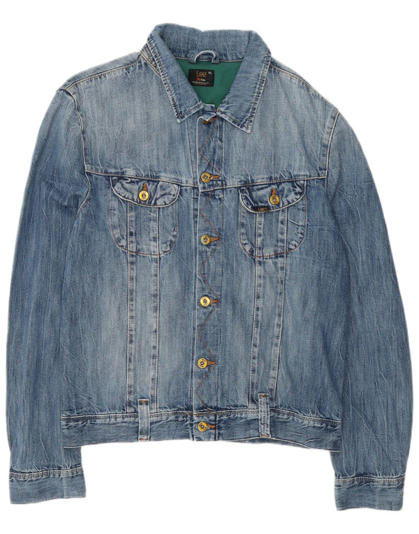 Giacca di jeans slim da uomo Lee UK 42 XL cotone blu