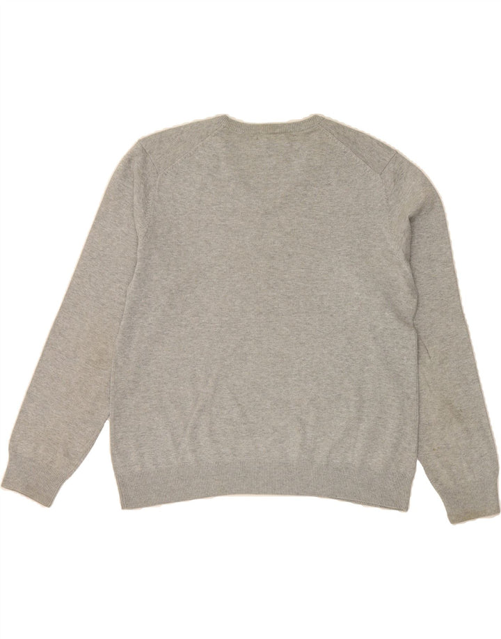 KAPPA Mens V-Neck Jumper Sweater Medium Grey Vintage Kappa and Second-Hand Kappa from Messina Hembry 