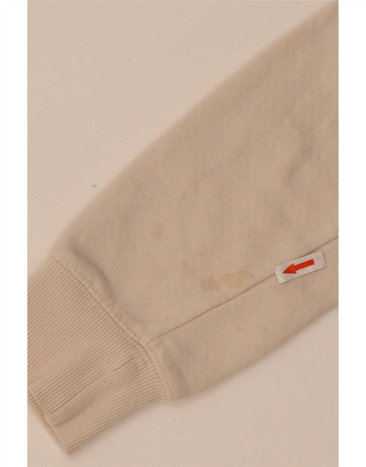 Felpa oversize da donna Zara UK 10 piccola in cotone beige