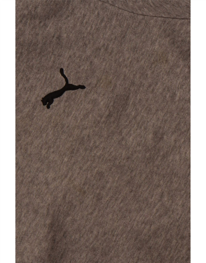 Felpa con cappuccio da uomo PUMA in cotone grigio medio