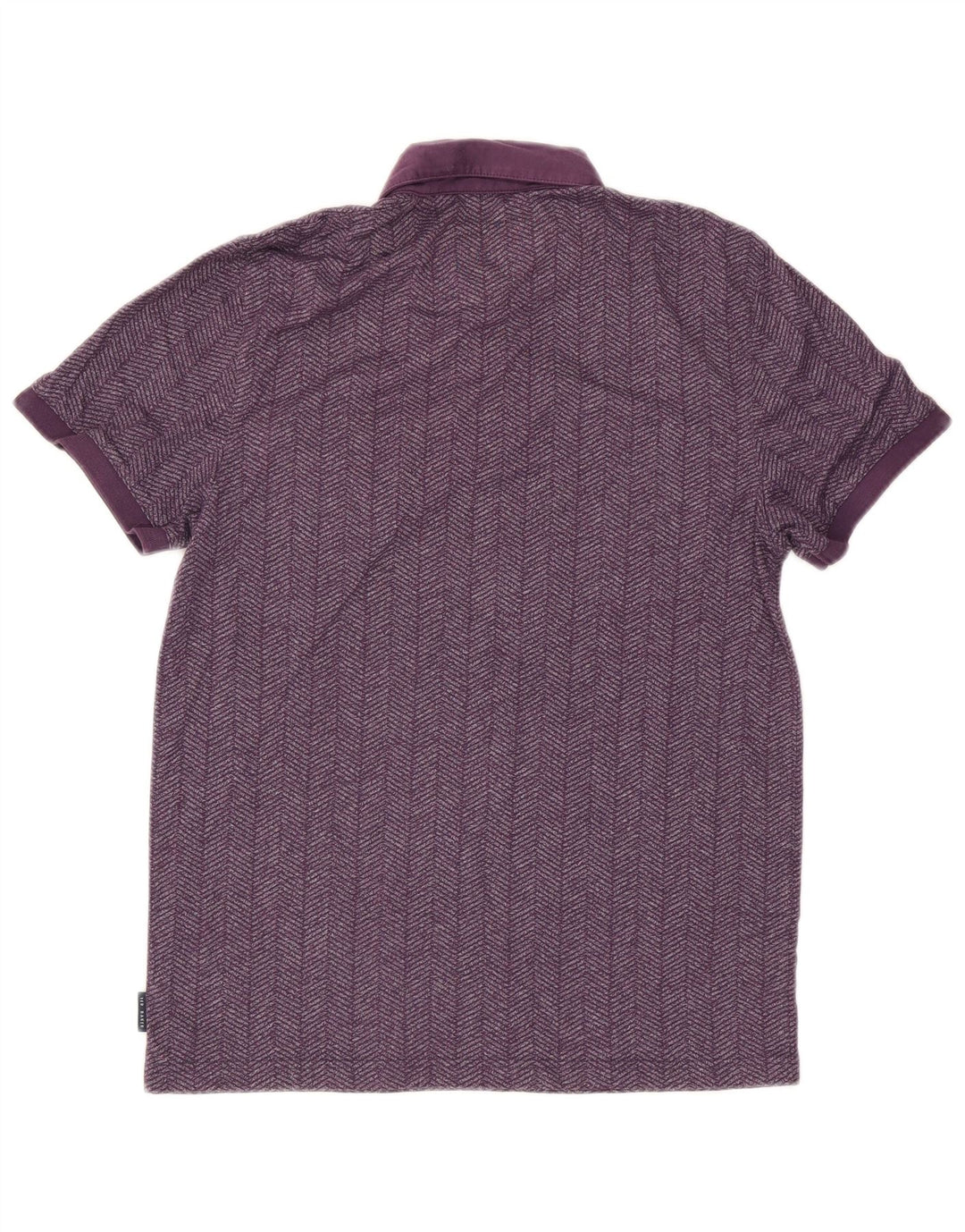 Polo da uomo Ted Baker taglia 3 media viola a spina di pesce