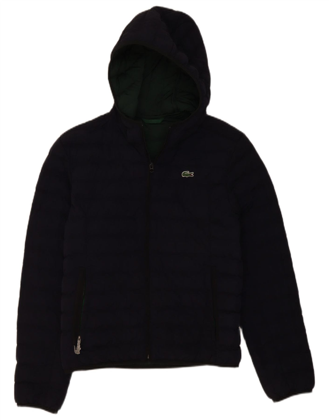 Giacca imbottita con cappuccio da uomo Lacoste EU 46 Small blu navy in poliammide