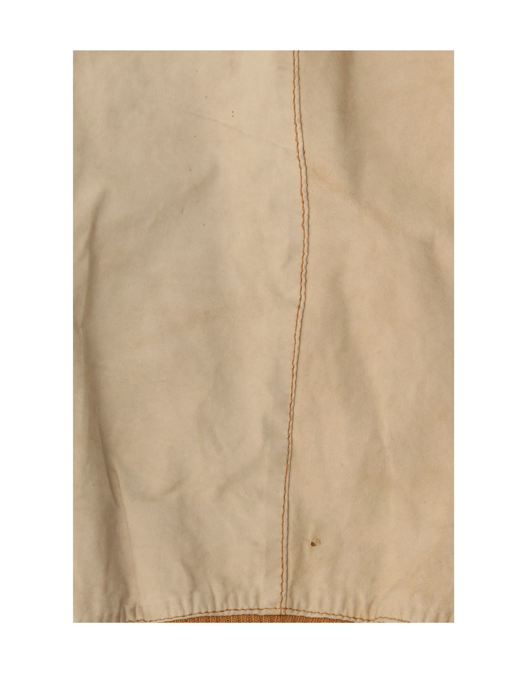 Giacca bomber in pelle vintage da donna UK 14 beige medio