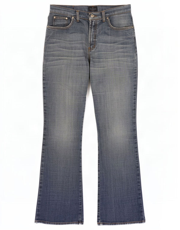 Jeans Trussardi Donna Bootcut W30 L33 Blu Cotone
