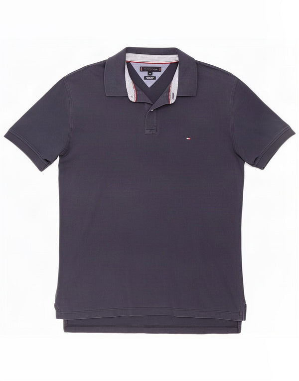 Polo da uomo vestibilità regolare Tommy Hilfiger 2XL Blu scuro in cotone classico