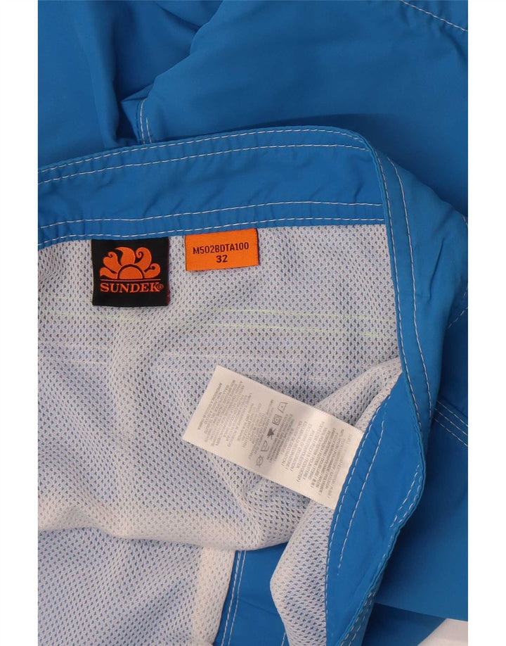 Pantaloncini da bagno da uomo Sundek blu medio in nylon sportivo