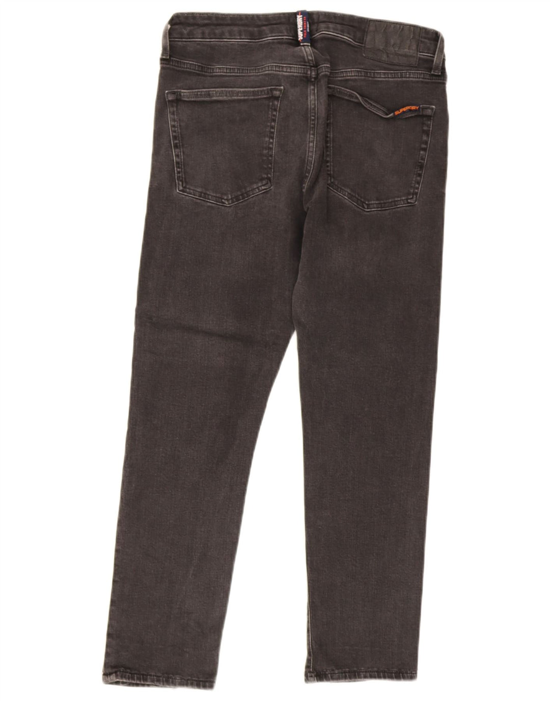 Jeans Superdry Donna Crop Slim W32 L25 Cotone Grigio