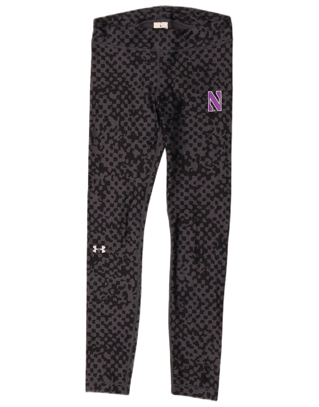 Leggings da donna Under Armour UK 12 Poliestere geometrico grigio medio