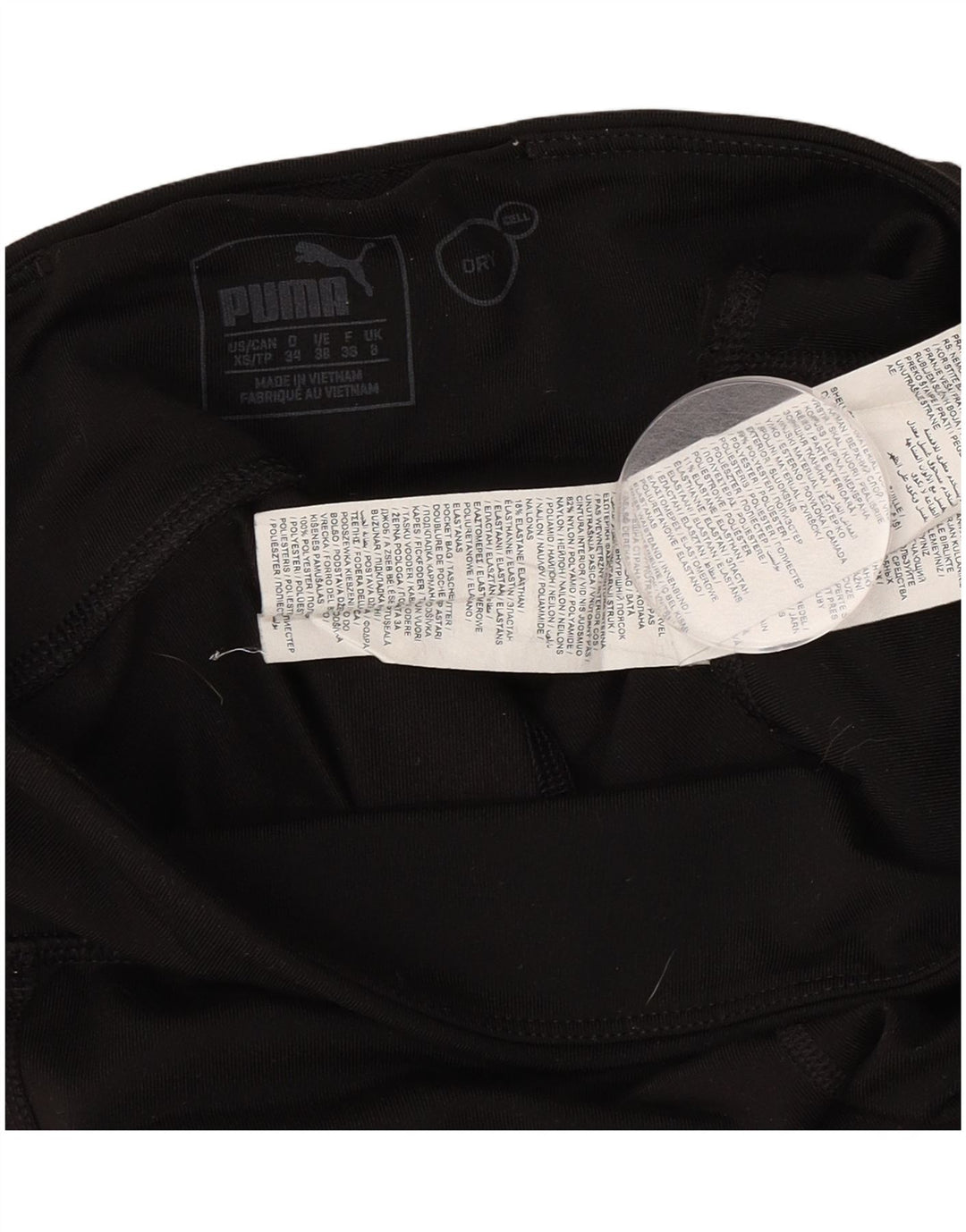 Leggings da donna Puma UK 8 Small Nero Poliestere