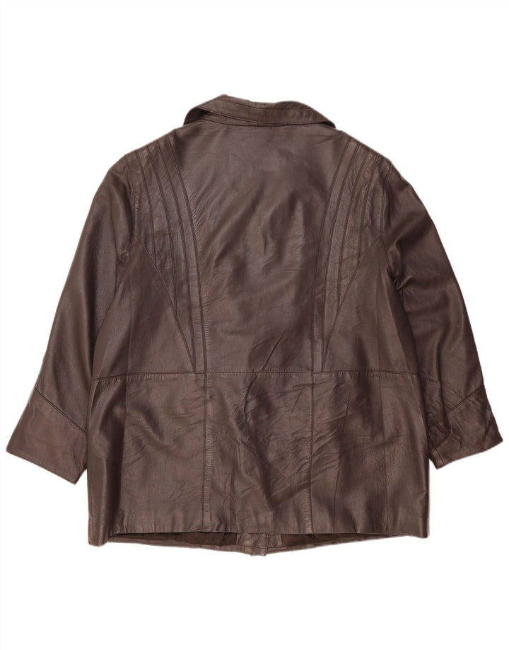 Giacca in pelle da donna Morena EU 48 2XL Pelle marrone