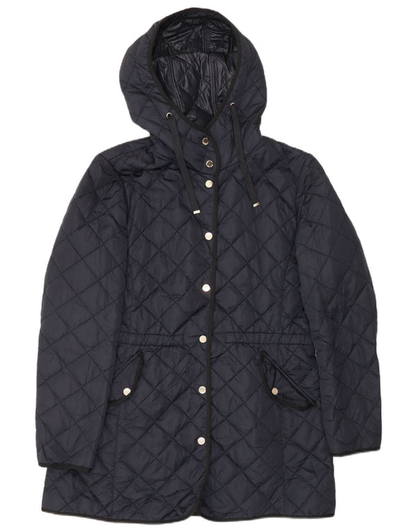 Giacca trapuntata con cappuccio da donna Massimo Dutti UK 18 XL Blu navy