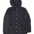 Giacca trapuntata con cappuccio da donna Massimo Dutti UK 18 XL Blu navy