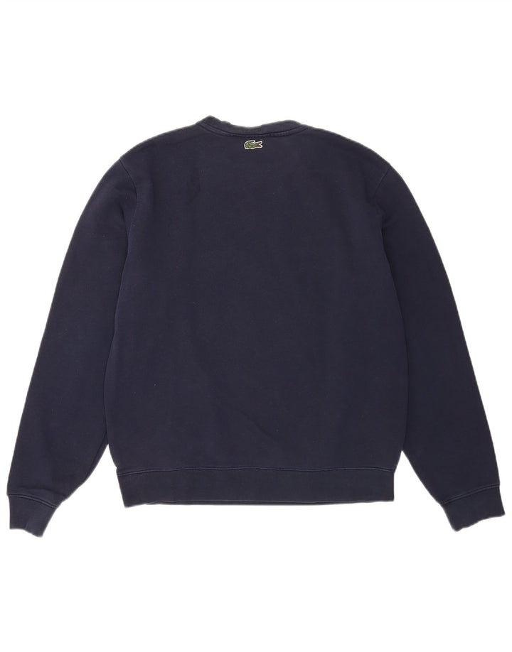 Felpa grafica da uomo Lacoste, taglia 4, media, in cotone blu navy