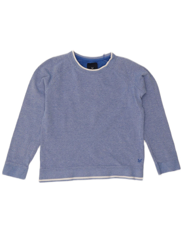 Crew Clothing Maglione con collo da ragazzo 9-10 anni in cotone screziato blu