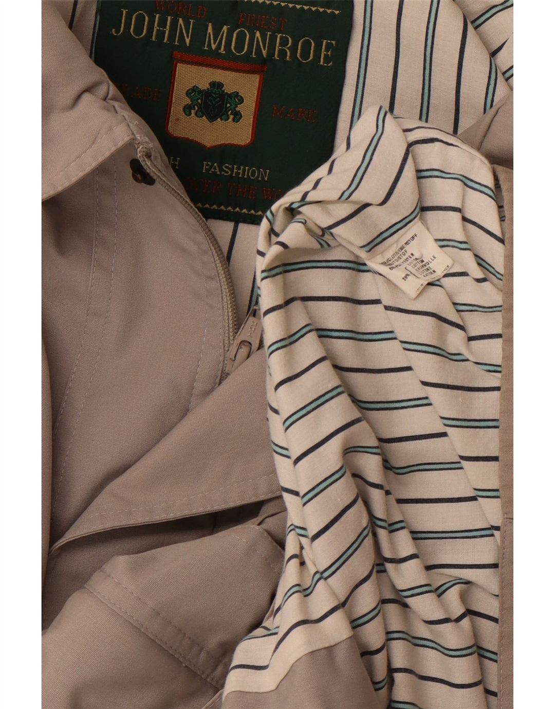 JOHN MONROE Giacca utilitaria da uomo UK 42 XL Poliestere grigio