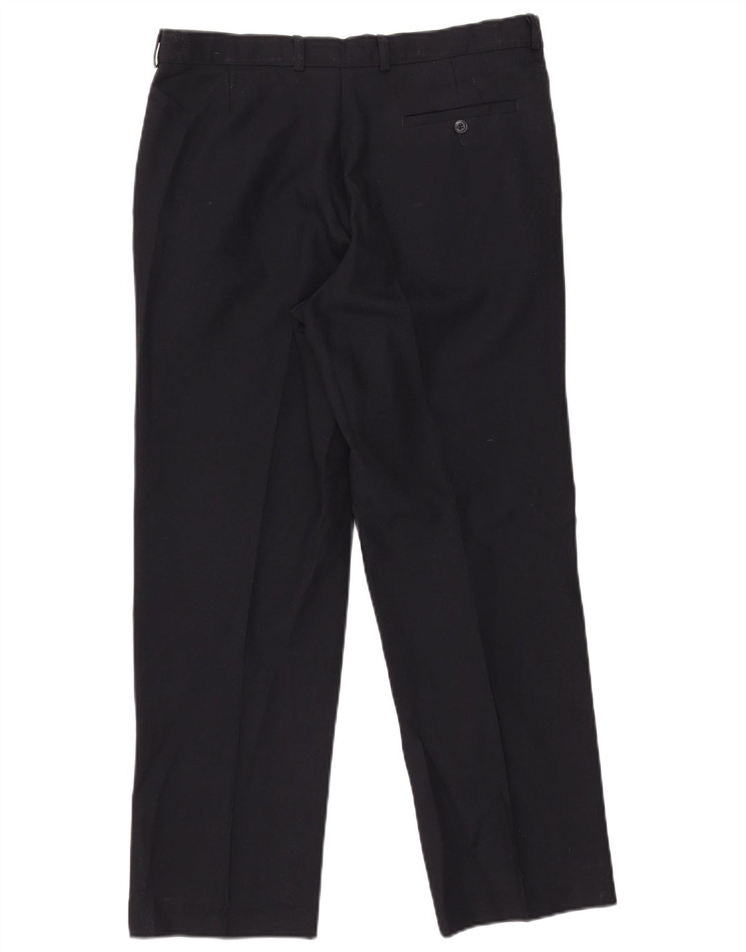 Pantaloni chino dritti da uomo Marks & Spencer W34 L29 poliestere blu navy