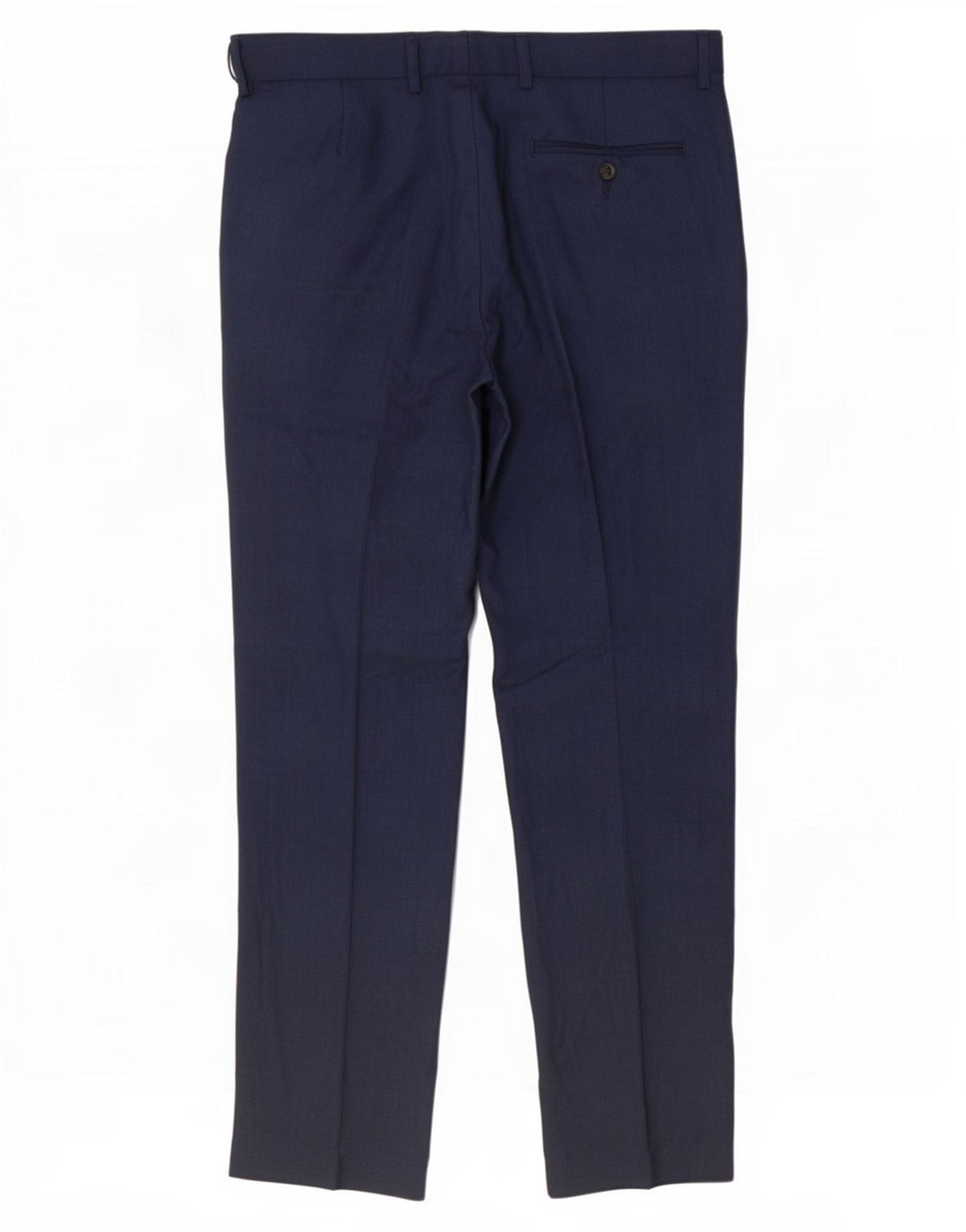 Pantaloni da abito vestibilità regolare Marks & Spencer da uomo W34 L31 poliestere blu navy
