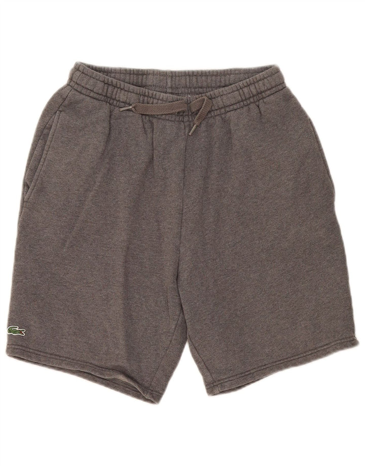 Pantaloncini sportivi da uomo Lacoste taglia 4 cotone chiazzato grigio medio
