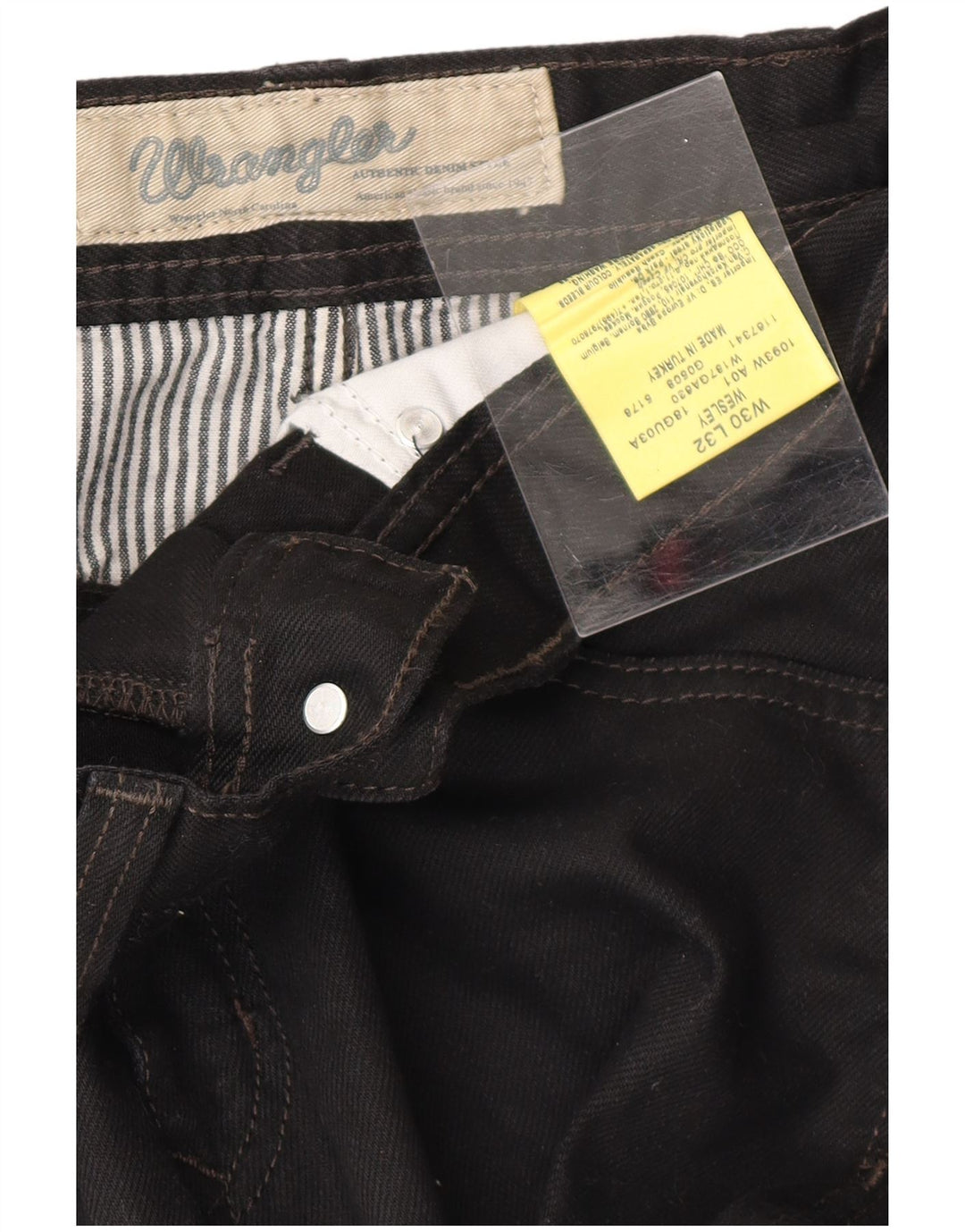 Jeans dritti Wesley da uomo WRANGLER W30 L32 cotone nero