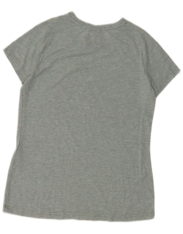 Maglietta grafica da donna Adidas Top UK 8/10 Small Green Flecked