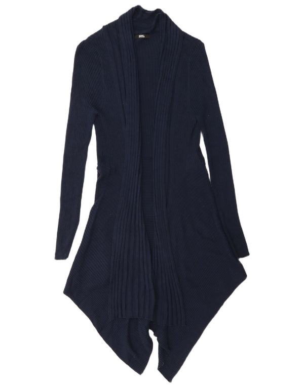Maglione cardigan asimmetrico da donna Marks & Spencer UK 14 medio blu navy