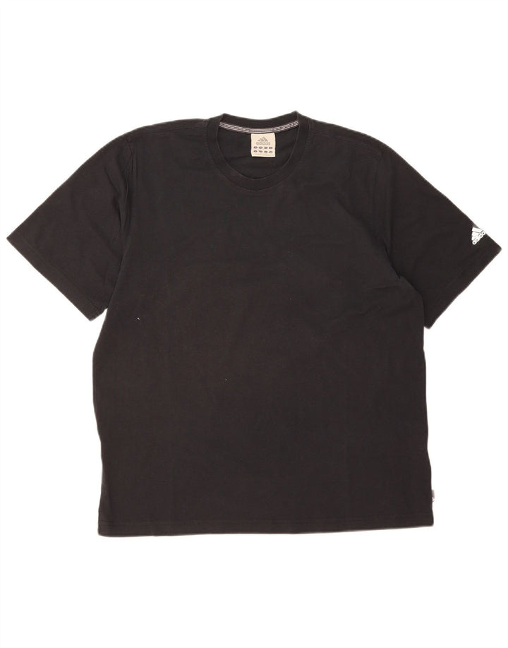 ADIDAS Mens T-Shirt Top Large Black Cotton