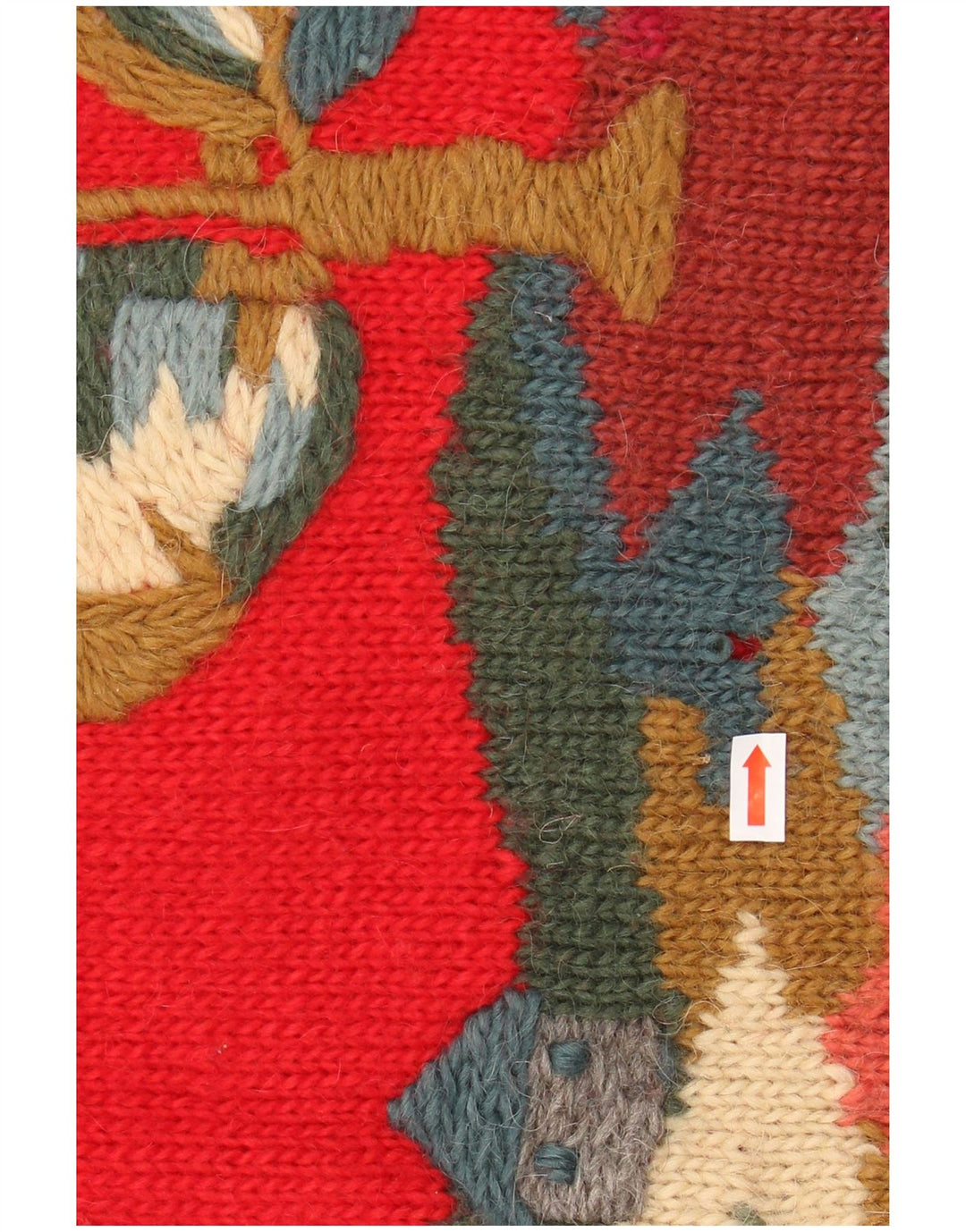 ICELANDIA Maglione oversize da donna con collo dolcevita UK 10 piccolo rosso