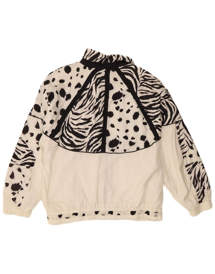 Giacca da tuta oversize da donna EVR UK 16 grande stampa animalier bianca