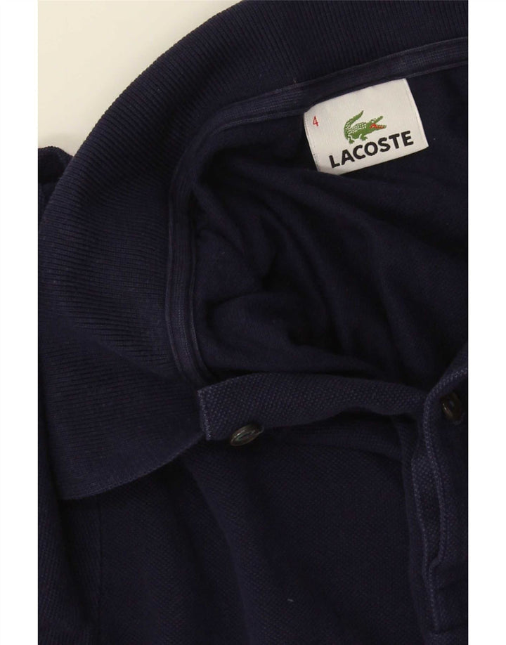 Polo da uomo a maniche lunghe Lacoste taglia 4 medio blu navy