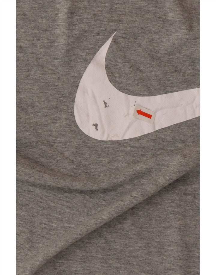 T-shirt grafica da uomo Nike Top Small in cotone grigio