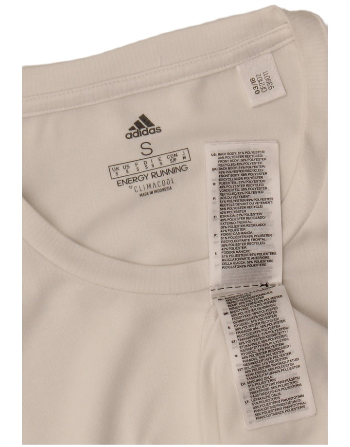 T-shirt ADIDAS da uomo Climacool Top piccola in poliestere bianco sporco