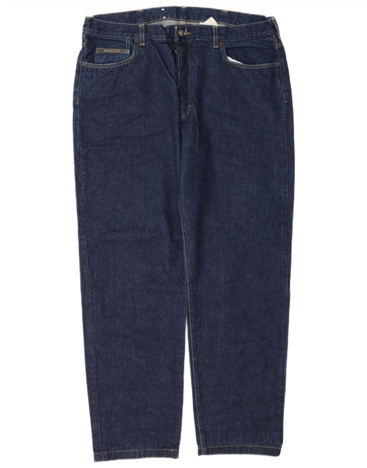Jeans dritti da uomo Calvin Klein W38 L30 cotone blu navy