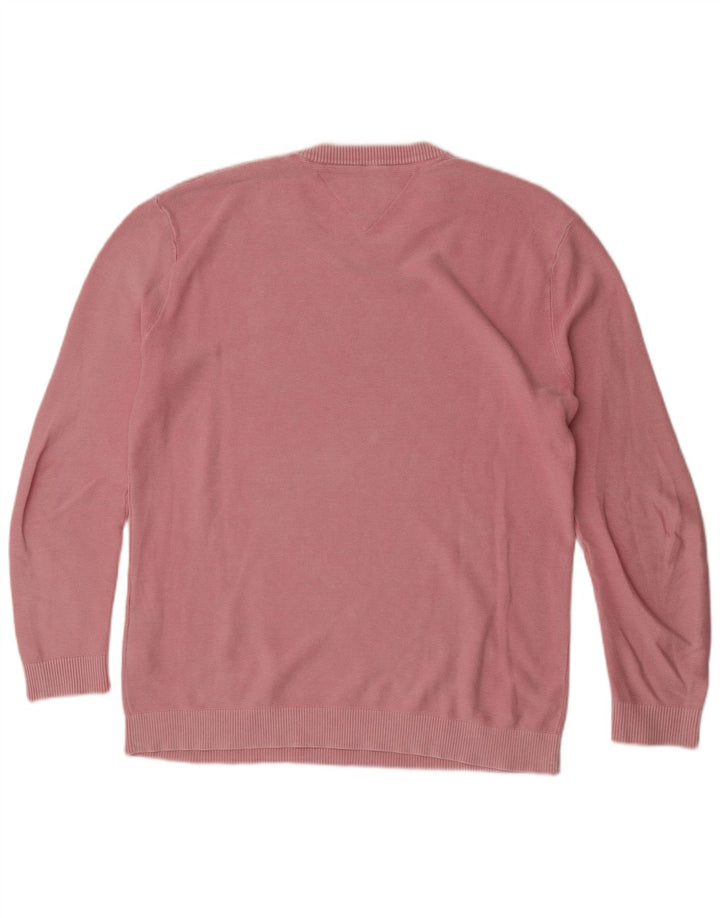 Maglione maglione girocollo da uomo Tommy Hilfiger grande rosa
