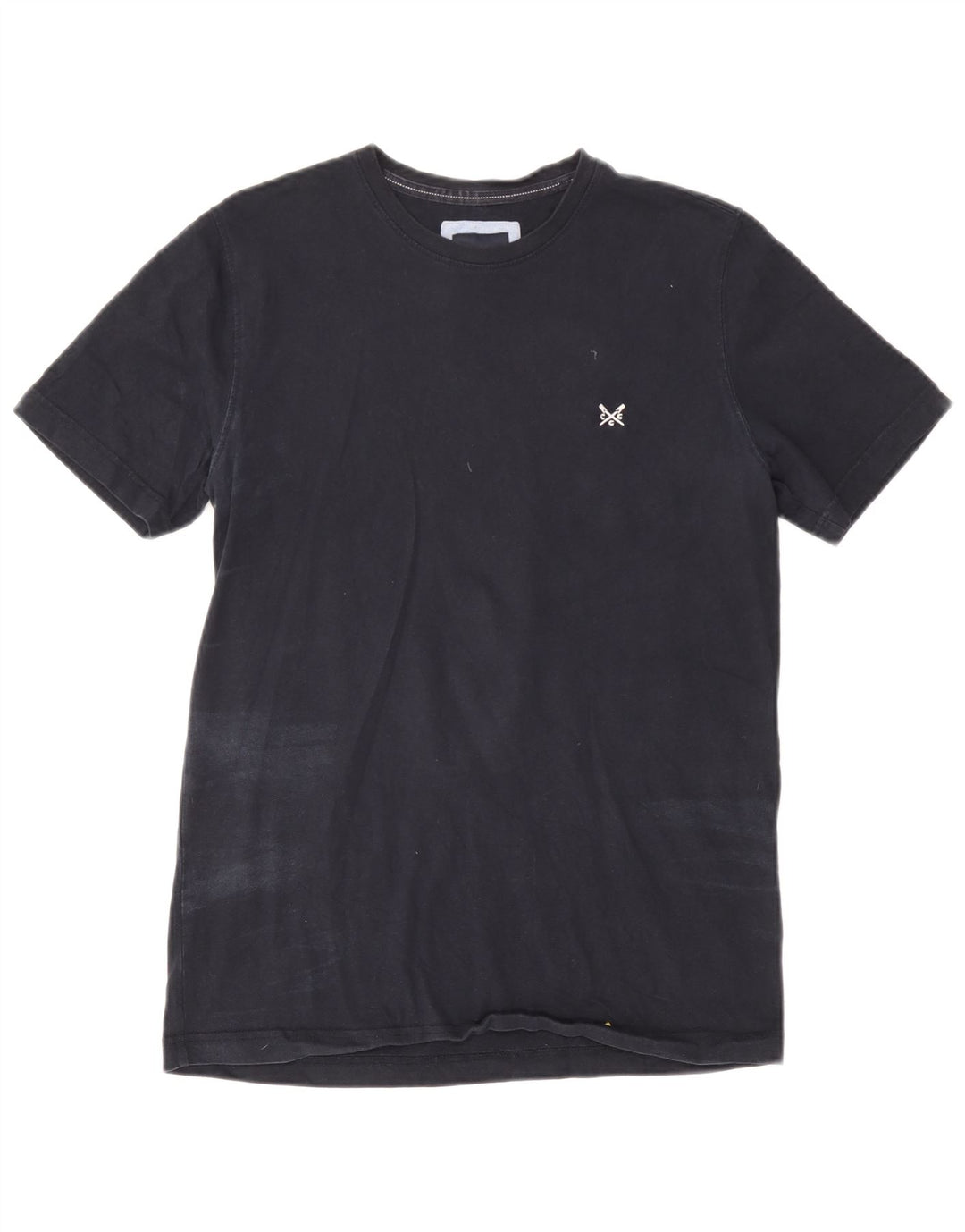 Crew Clothing T-shirt da uomo Top in cotone blu navy medio