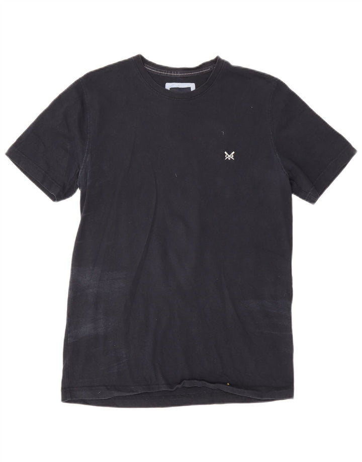 Crew Clothing T-shirt da uomo Top in cotone blu navy medio