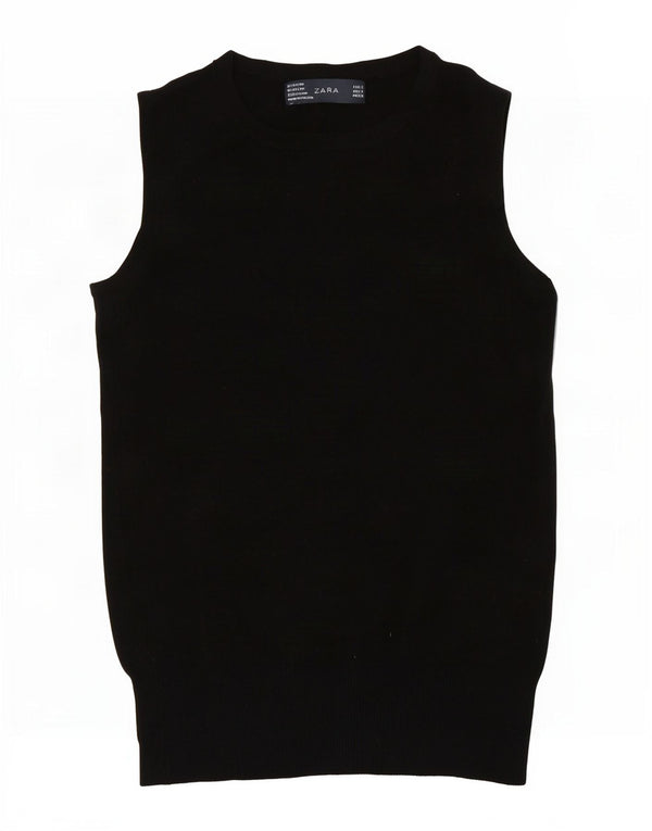 Canotta canotta da donna Zara UK 8 piccola in rayon nero