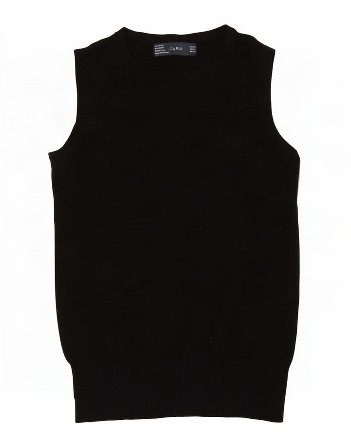 Canotta canotta da donna Zara UK 8 piccola in rayon nero