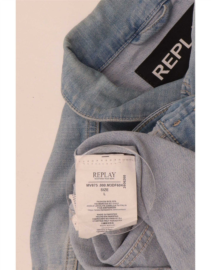 Giacca in denim da uomo Replay UK 40 grande cotone blu