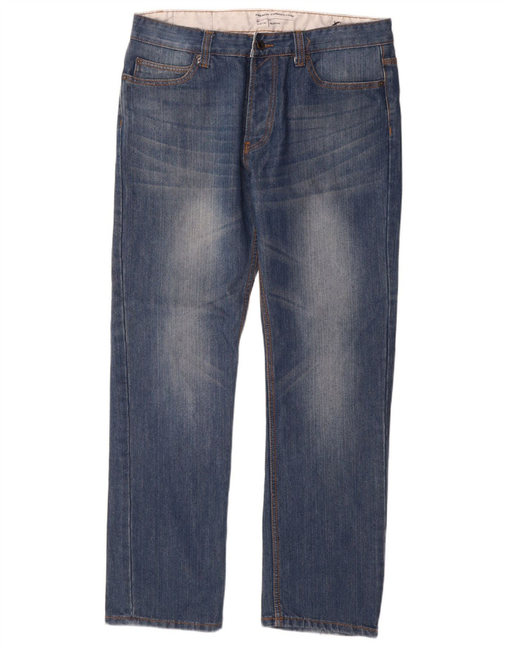 Jeans dritti da uomo vestibilità regolare French Connection W34 L32 cotone blu