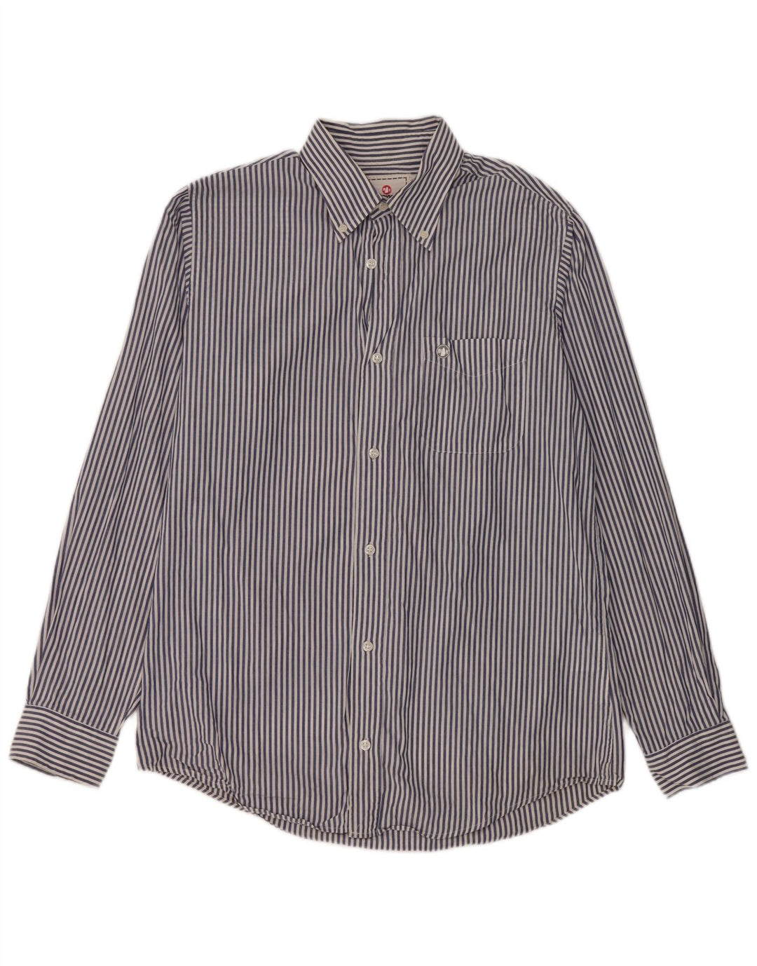 Camicia da uomo slim fit Murphy & Nye grande cotone gessato blu