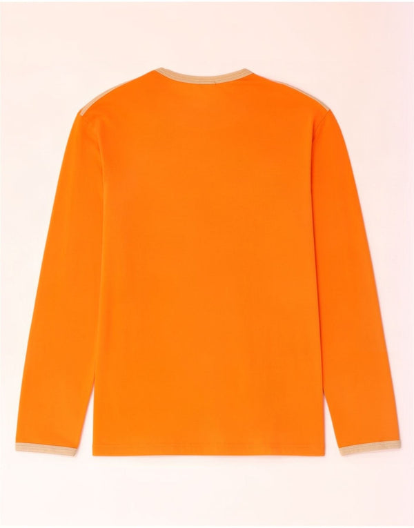 Puma Maglietta grafica da bambino a maniche lunghe 15-16 anni Large Orange Colourblock