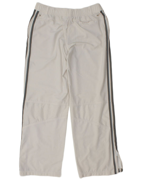 Pantaloni da tuta ADIDAS Clima 365 da donna UK 12 nylon bianco medio