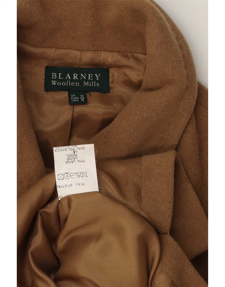Cappotto da donna Blarney Woollen Mills UK 16 Large Beige Lana