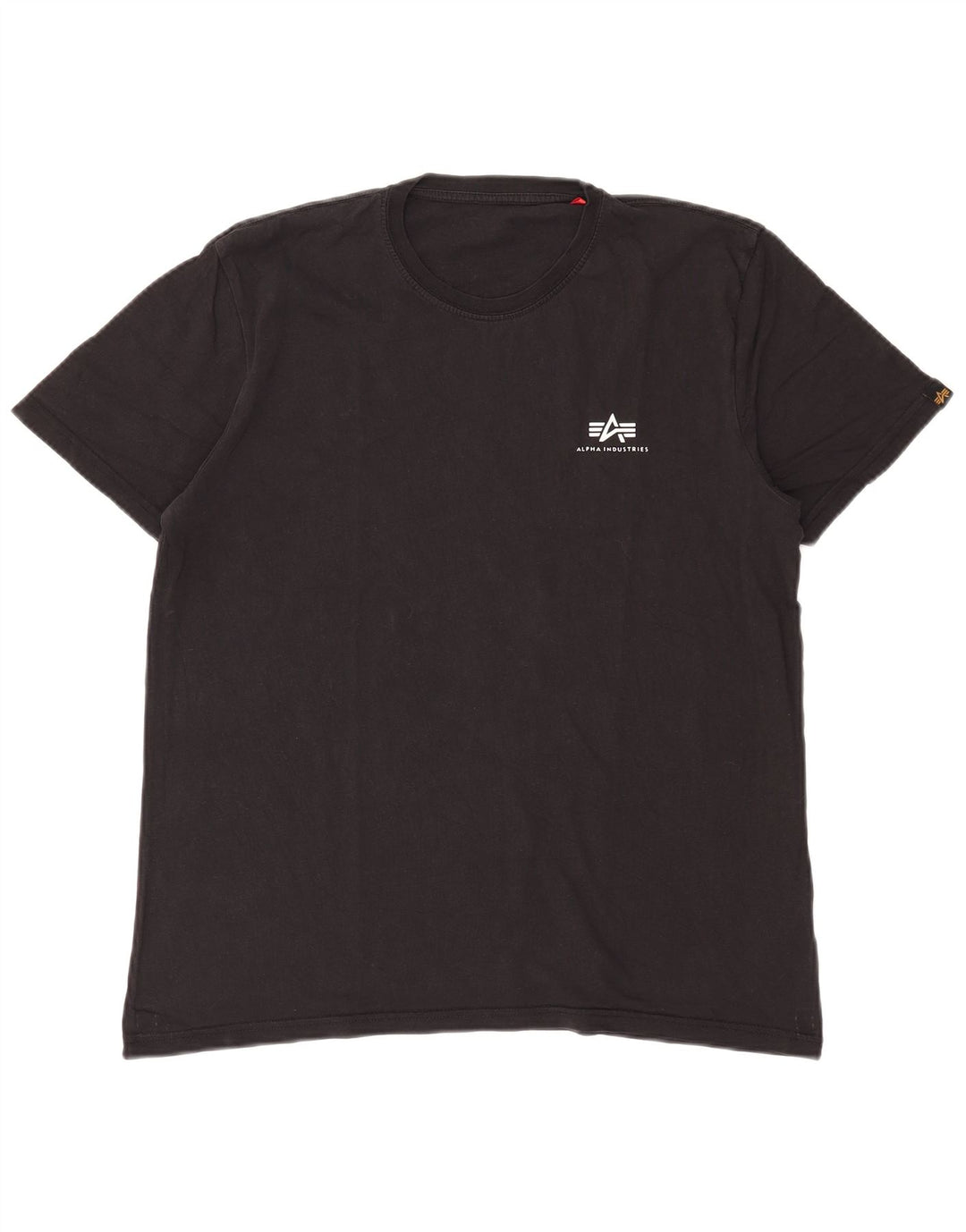 T-shirt da uomo Alpha Industries Top in cotone nero medio