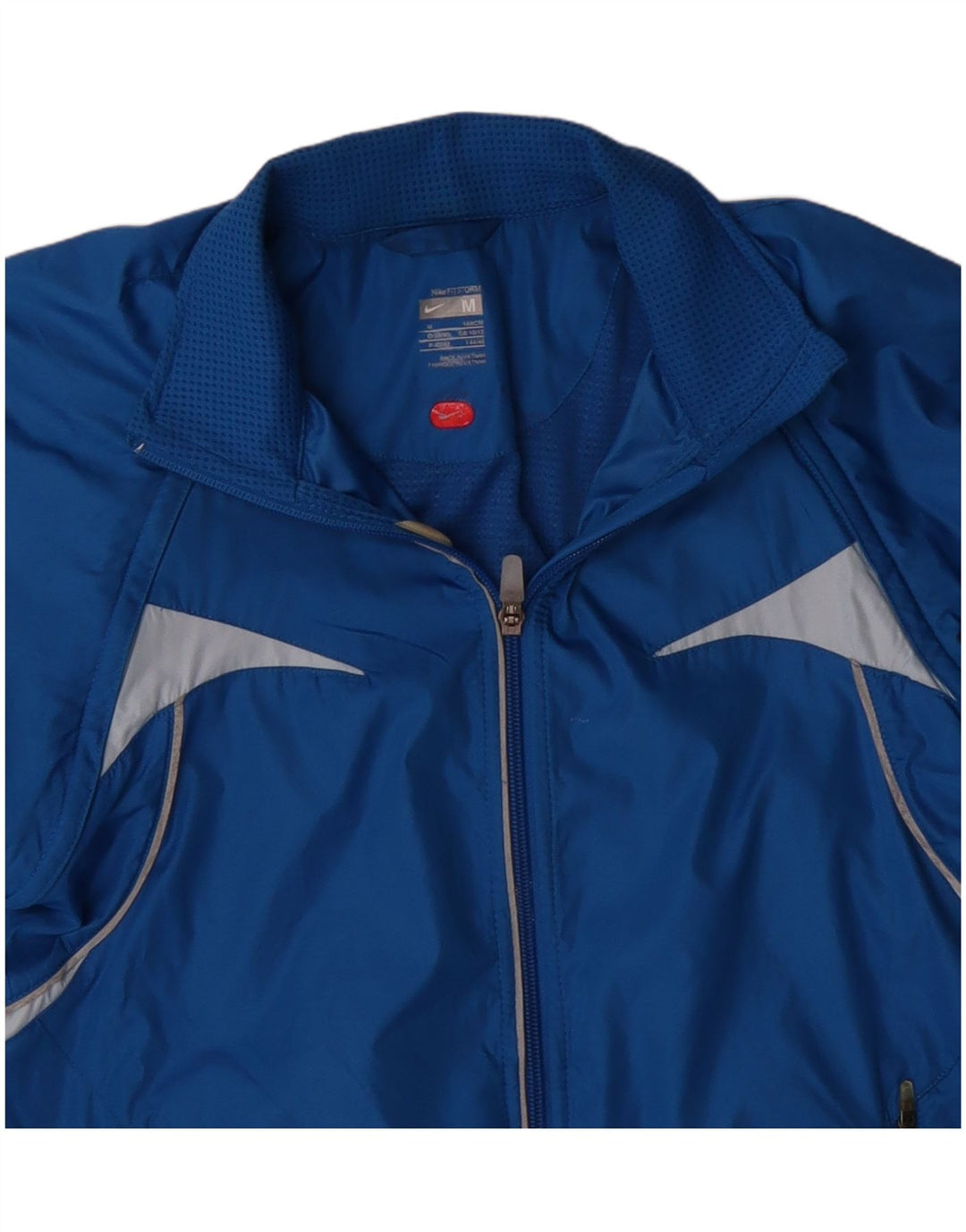 Giacca antipioggia da donna Nike UK 10/12 Poliestere color block blu medio